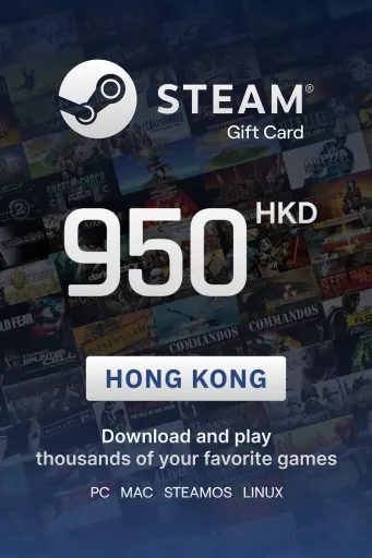 Steam Wallet 950 HKD Gift Card (Hong Kong) - Digital Key
