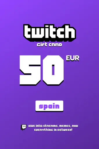 Twitch 50 EUR Gift Card (Spain) - Digital Key
