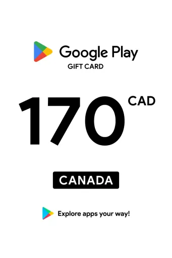 Google Play 170 CAD Gift Card (Canada) - Digital Key