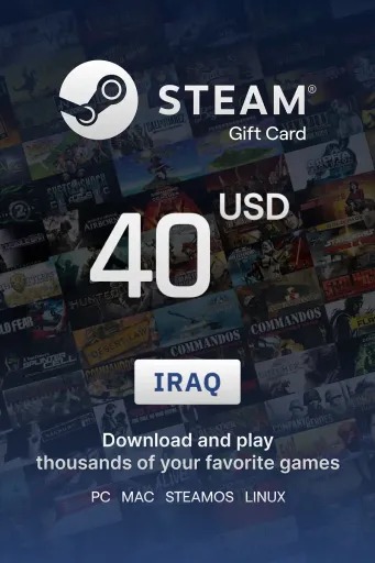 Steam Wallet 40 USD Gift card (Iraq) - Digital Key