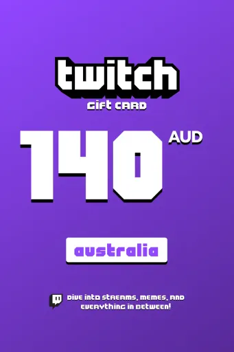 Twitch 140 AUD Gift Card (Australia) - Digital Key