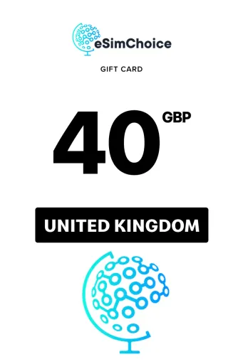 eSimChoice 40 GBP Gift Card (United Kingdom) - Digital Key