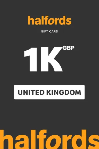 Halfords 1000 GBP Gift Card (United Kingdom) - Digital Key