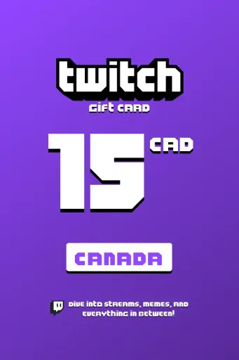 Twitch 15 CAD Gift Card (Canada) - Digital Key