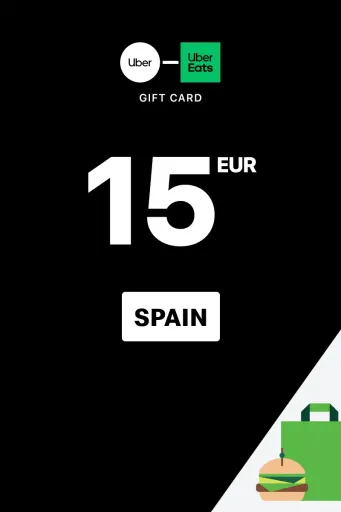 Product Image - Uber & Uber Eats 15 EUR Gift Card (Spain) - Digital Key
