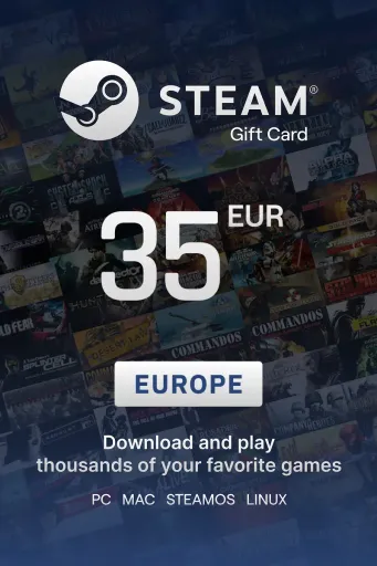 Steam Wallet 35 EUR Gift Card (Europe) - Digital Key