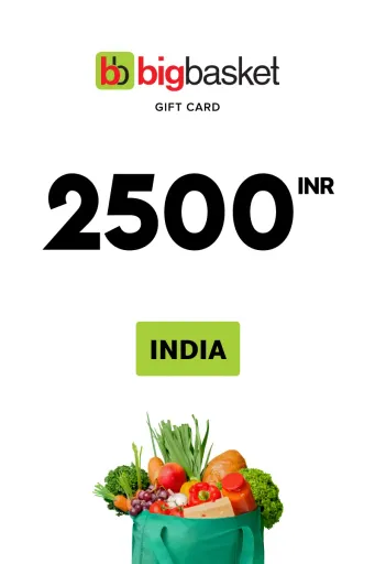 Product Image - Bigbasket 2500 INR Gift Card (India) - Digital Key