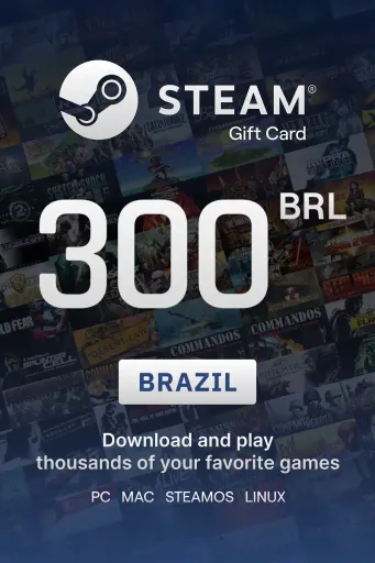 Steam Wallet 300 BRL Gift Card (Brazil) - Digital Key