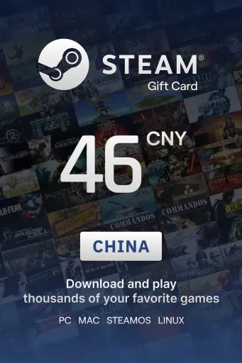 Steam Wallet 46 CNY Gift Card (China) - Digital Key