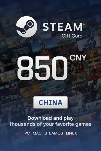 Steam Wallet 850 CNY Gift Card (China) - Digital Key