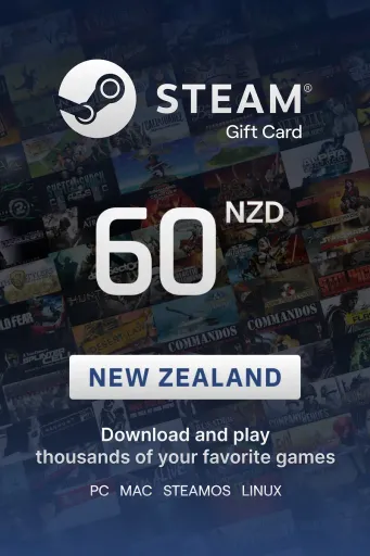 Steam Wallet 60 NZD Gift Card (New Zealand) - Digital Key