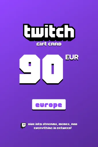 Twitch 90 EUR Gift Card (Europe) - Digital Key