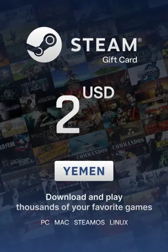 Steam Wallet 2 USD Gift Card (Yemen) - Digital Key