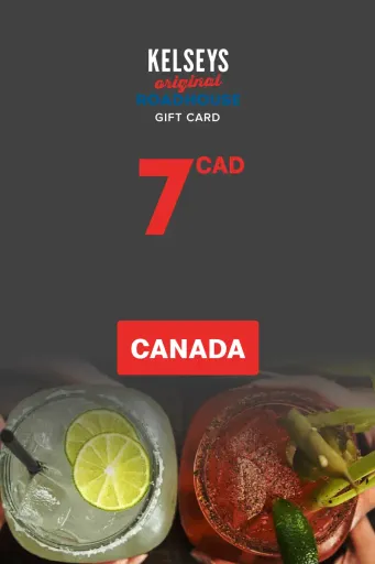 Product Image - Kelsey's 7 CAD Gift Card (Canada) - Digital Key
