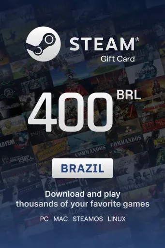 Steam Wallet 400 BRL Gift Card (Brazil) - Digital Key