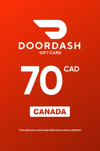 DoorDash 70 CAD Gift Card (Canada) - Digital Key