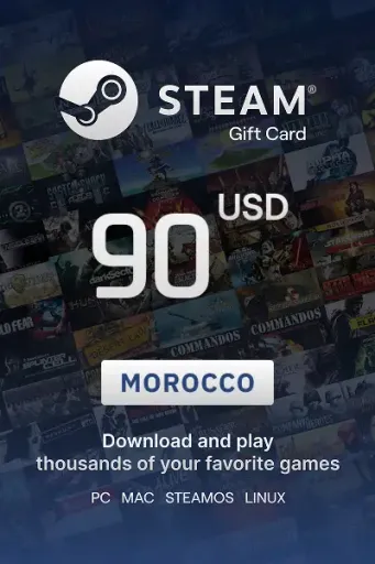 Steam Wallet 90 USD Gift card (Morocco) - Digital Key