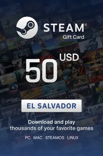Steam Wallet 50 USD Gift Card (El Salvador) - Digital Key