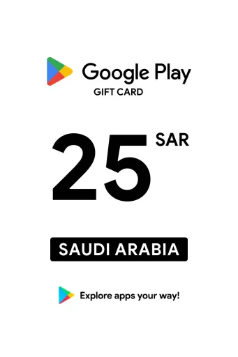 Google Play 25 SAR Gift Card (Saudi Arabia) - Digital Key