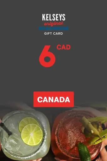 Product Image - Kelsey's 6 CAD Gift Card (Canada) - Digital Key