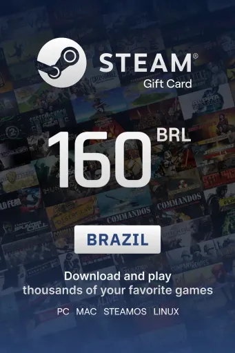 Steam Wallet 160 BRL Gift Card (Brazil) - Digital Key