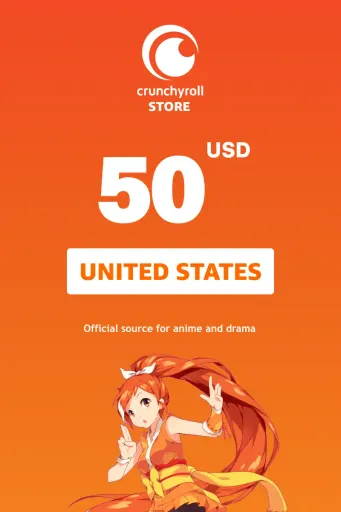 Crunchyroll Store 50 USD Gift Card (United States) - Digital Key