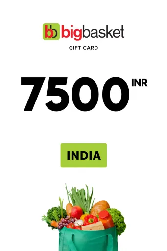 Product Image - Bigbasket 7500 INR Gift Card (India) - Digital Key
