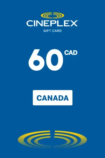 Cineplex 60 CAD Gift Card (Canada) - Digital Key