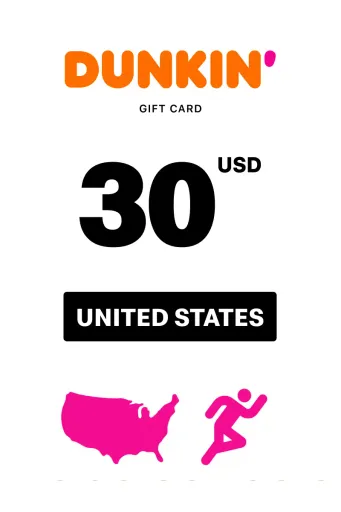 Dunkin 30 USD Gift Card (United States) - Digital Key