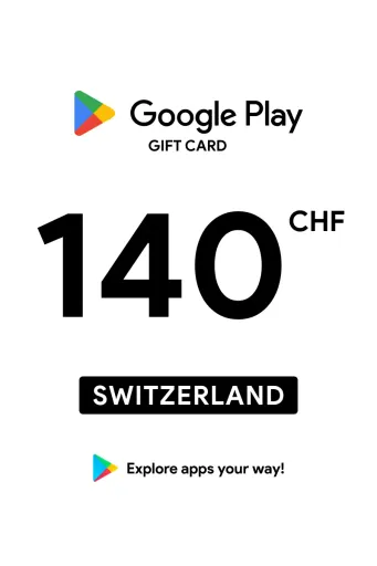 Google Play 140 CHF Gift Card (Switzerland) - Digital Key