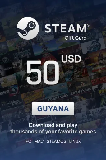 Steam Wallet 50 USD Gift Card (Guyana) - Digital Key