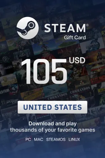 Steam Wallet 105 USD Gift Card (United States) - Digital Key
