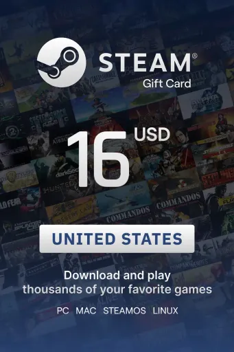 Steam Wallet 16 USD Gift Card (United States) - Digital Key