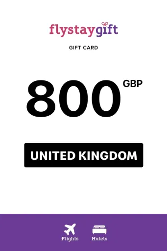 Flystay Gift 800 GBP Gift Card (United Kingdom) - Digital Key