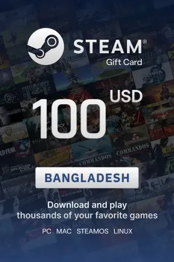 Steam Wallet 100 USD Gift card (Bangladesh) - Digital Key
