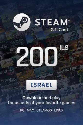 Steam Wallet 200 ILS Gift Card (Israel) - Digital Key