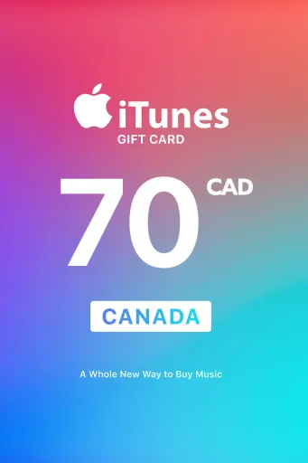 Apple iTunes 70 CAD Gift Card (Canada) - Digital Key