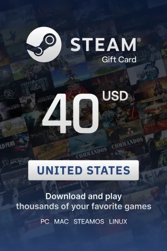 Steam Wallet 40 USD Gift Card (United States) - Digital Key