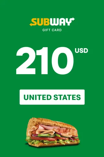Subway 210 USD Gift Card (United States) - Digital Key
