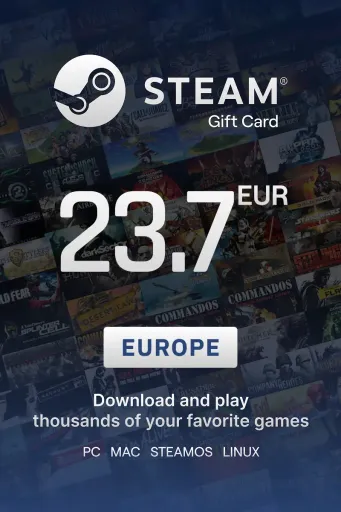 Steam Wallet 23.7 EUR Gift Card (Europe) - Digital Key