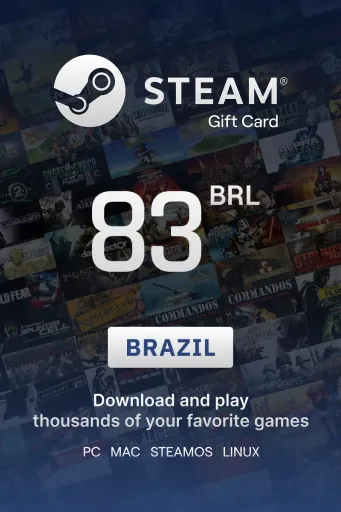 Steam Wallet 83 BRL Gift Card (Brazil) - Digital Key