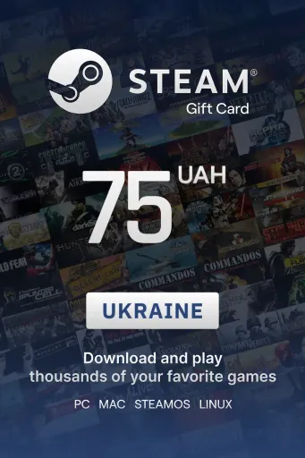 Steam Wallet 75 UAH Gift Card (Ukraine) - Digital Key