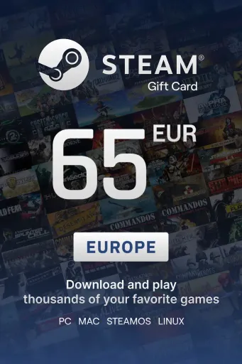 Steam Wallet 65 EUR Gift Card (Europe) - Digital Key