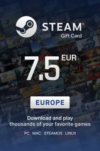 Steam Wallet 7.5 EUR Gift Card (Europe) - Digital Key