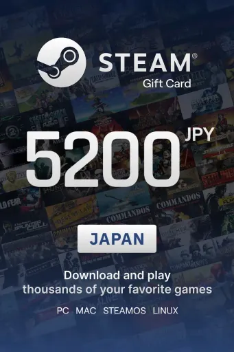 Steam Wallet 5200 JPY Gift Card (Japan) - Digital Key