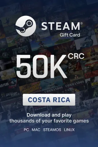 Steam Wallet 50000 CRC Gift Card (Costa Rica) - Digital Key