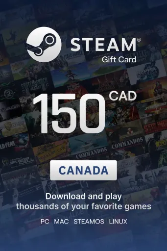 Steam Wallet 150 CAD Gift Card (Canada) - Digital Key