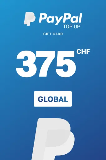 PayPal Instant Top Up 375 CHF Gift Card (Global) - Digital Key