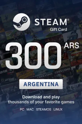 Steam Wallet 300 ARS Gift Card (Argentina) - Digital Key