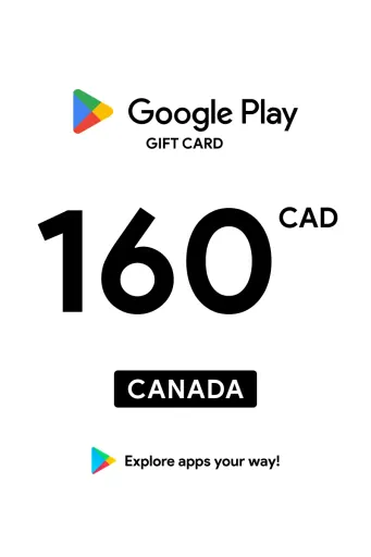 Google Play 160 CAD Gift Card (Canada) - Digital Key